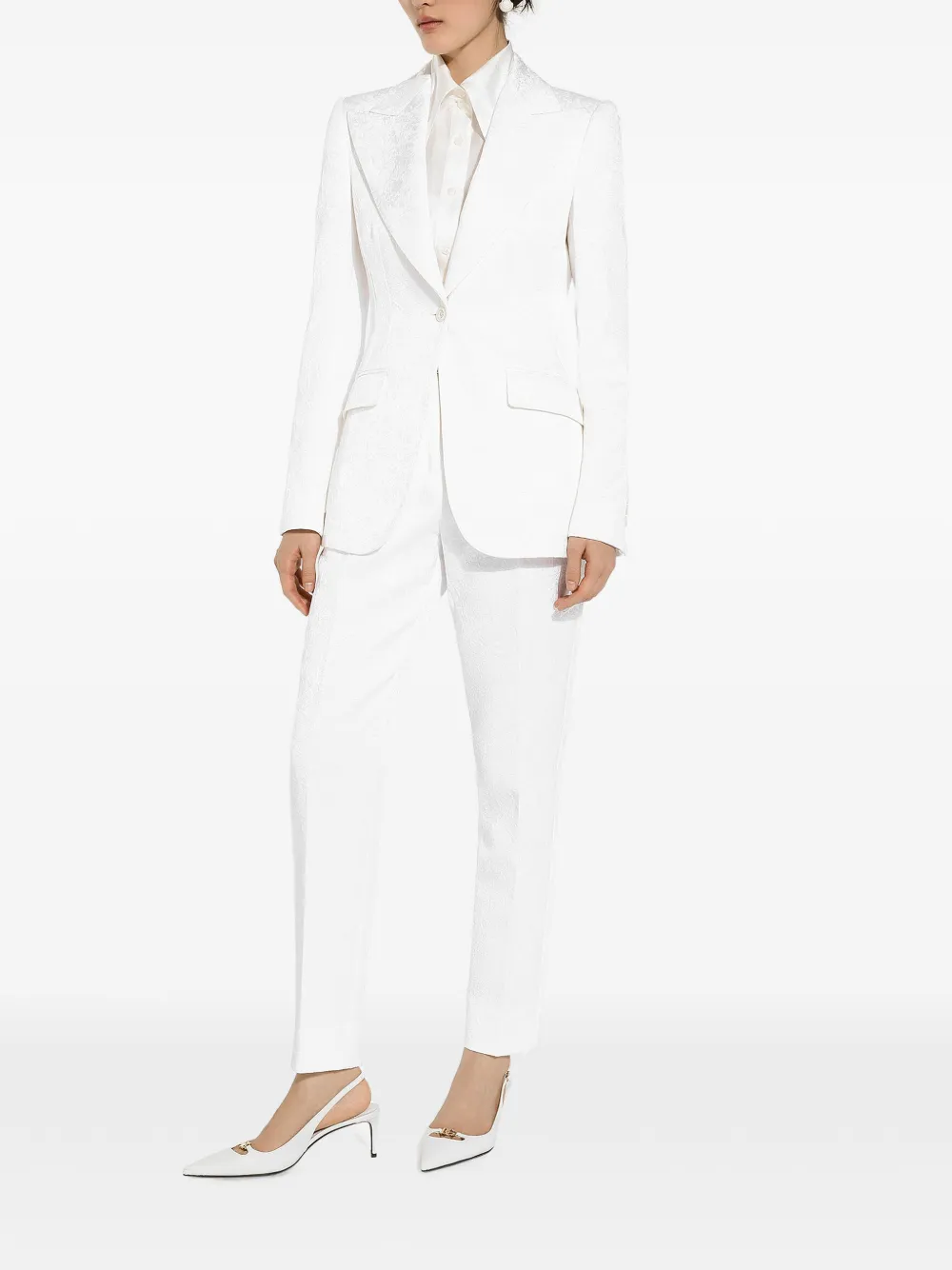 Dolce & Gabbana Turlington blazer met enkele rij knopen Wit