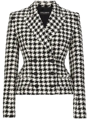 Vintage Margaret Frances retailer Black + White Houndstooth Peacoat Jacket