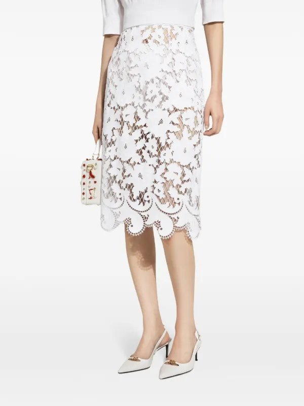 Dolce & Gabbana フローラル柄 スカート Dolce & Gabbana フローラル スカート | ホワイト | FARFETCH JP