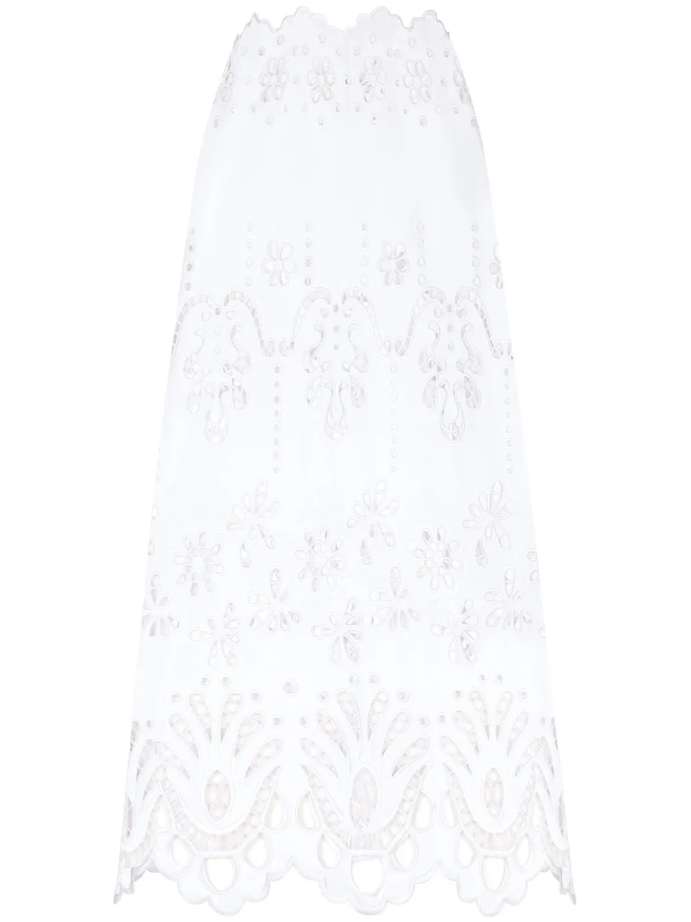 Dolce & Gabbana falda festoneada con abertura | blanco | Image 1