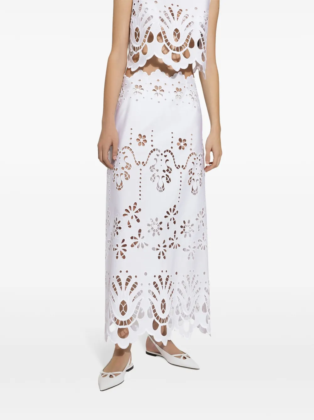 Dolce & Gabbana Uitgesneden maxi-rok Wit