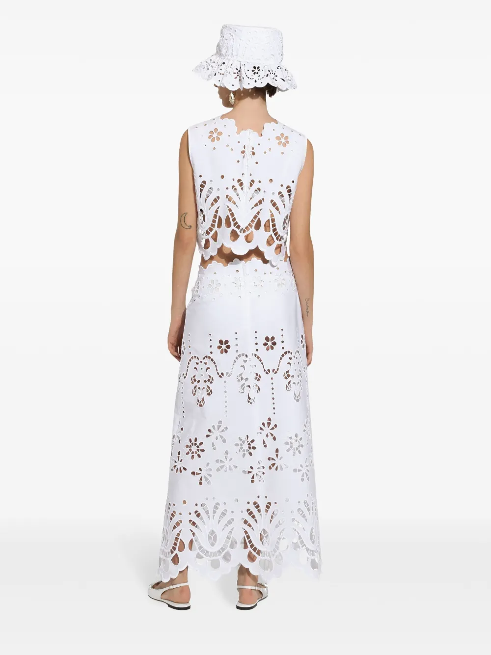 Dolce & Gabbana Uitgesneden maxi-rok Wit
