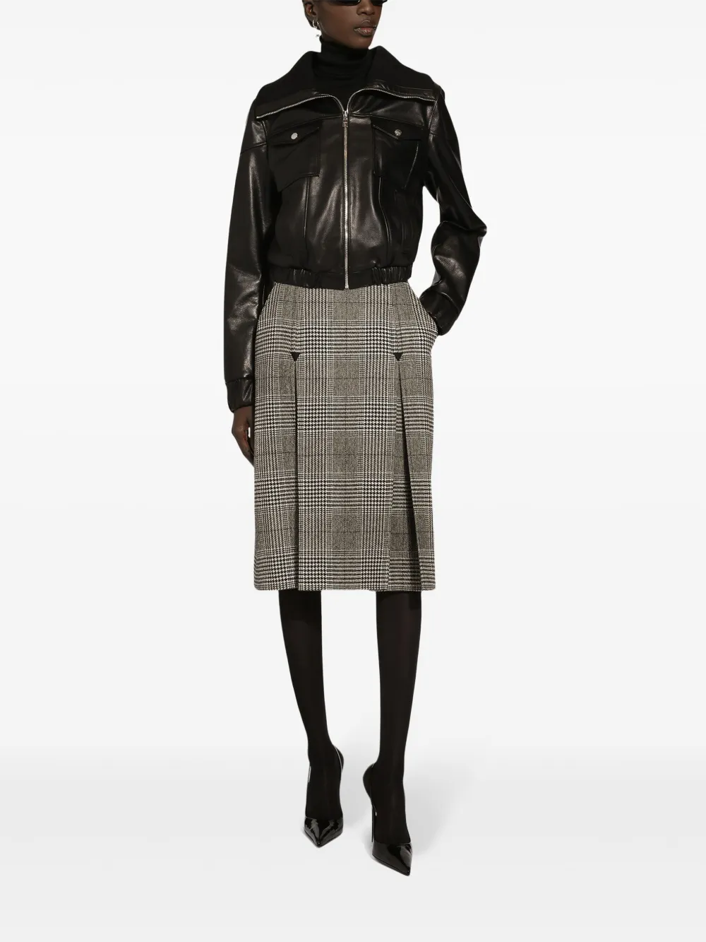 Dolce & Gabbana Rok met tartan ruit Grijs