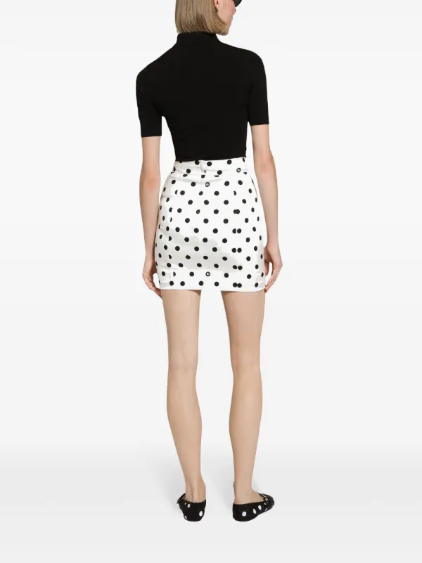 Dolce & Gabbana polka-dot Mini Skirt | White | FARFETCH