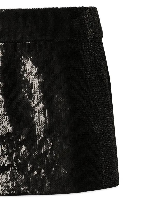 【DOLCE&GABBANA】マイクロスパンコール装飾ミニスカート Dolce & Gabbana スパンコール ミニスカート | ブラック