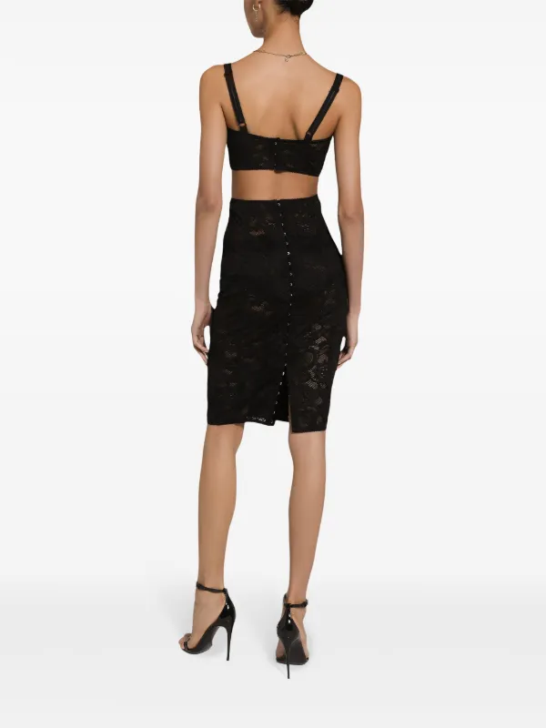 Dolce & Gabbana corset-style Lace Skirt | Black | FARFETCH AO