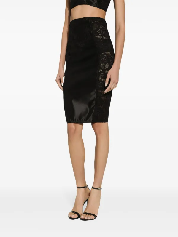 Dolce & Gabbana corset-style Lace Skirt | Black | FARFETCH
