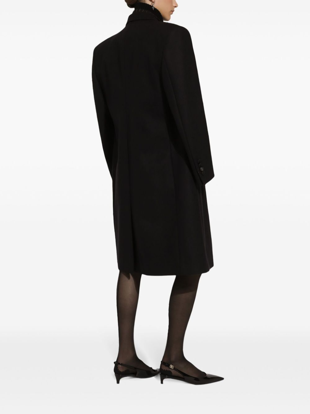 Shop Dolce & Gabbana Pinstripe-pattern Wool Skirt In Black