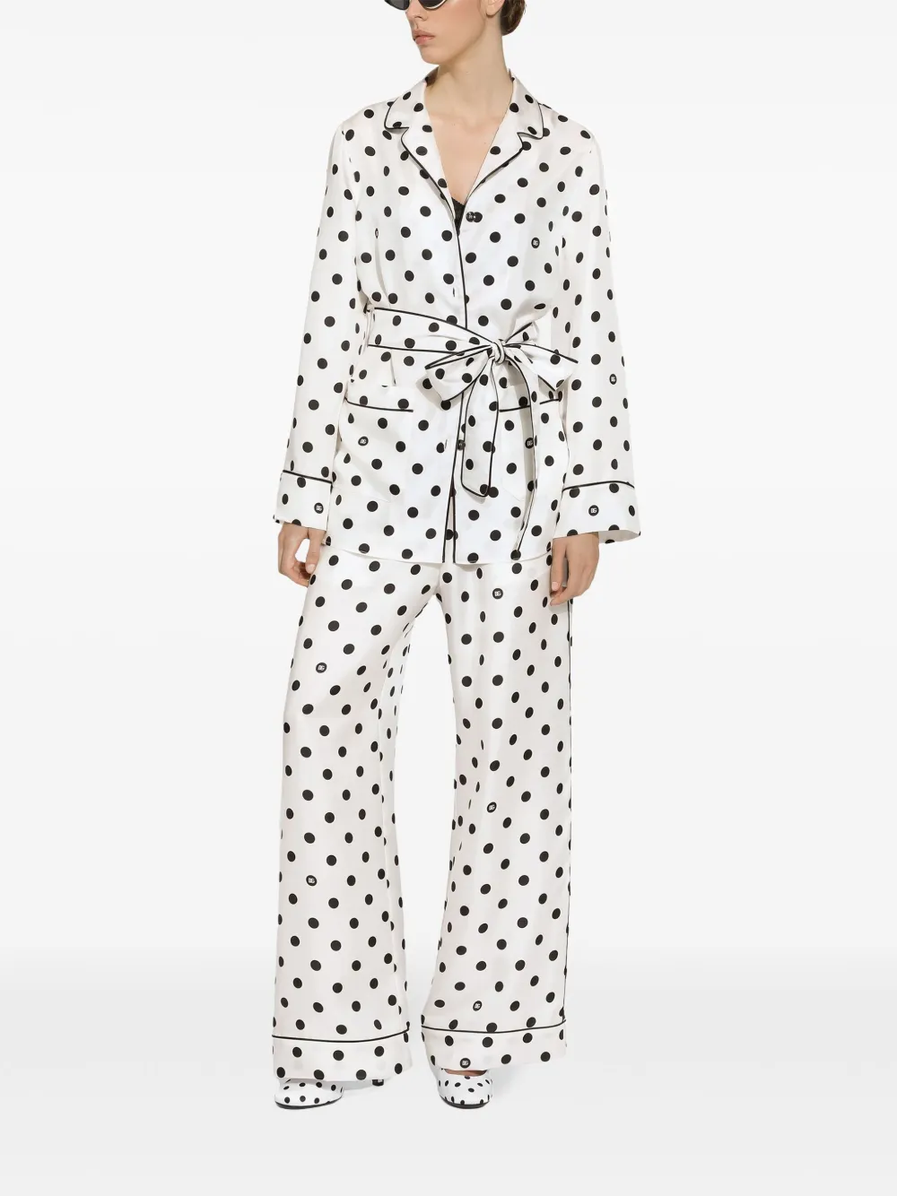 Dolce & Gabbana Pyjamashirt met stippen Wit