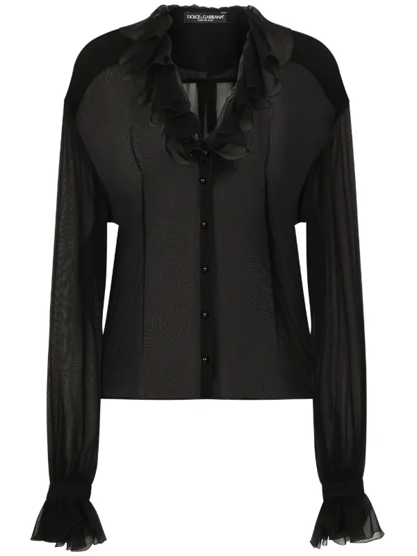 Dolce & Gabbana Chiffon Blouse | Black | FARFETCH JO