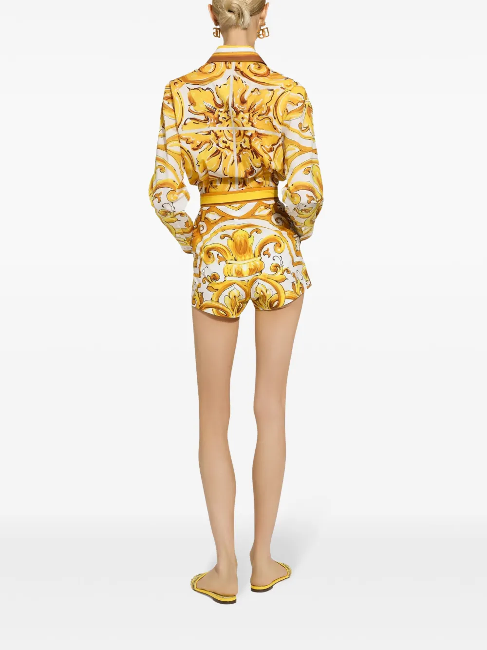 Dolce & Gabbana Blouse met print Geel