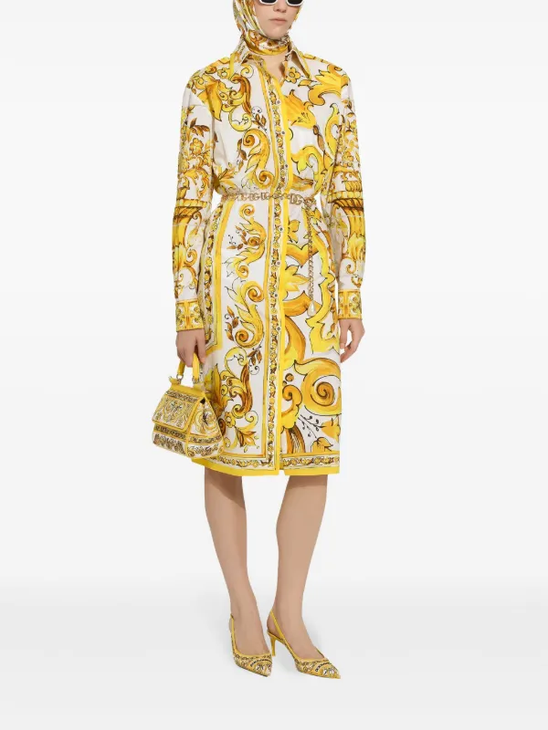 Dolce & Gabbana★素敵！Majolica Print Cotton Dress DOLCE & GABBANA Majolica-print cotton dress | eBay