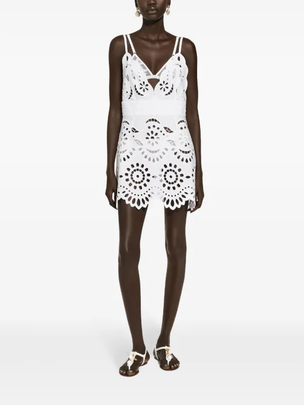 openwork embroidered dress Molly Bracken Long Openwork Embroidery Dress- Navy