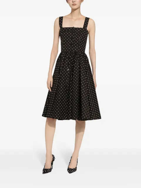 Dolce & Gabbana polka-dot cotton midi dress F6JJCTHS5R6 - 2