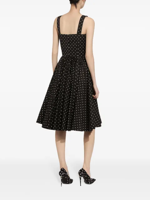 Dolce & Gabbana polka-dot cotton midi dress F6JJCTHS5R6 - 3