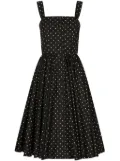 Dolce & Gabbana polka-dot cotton midi dress - Black