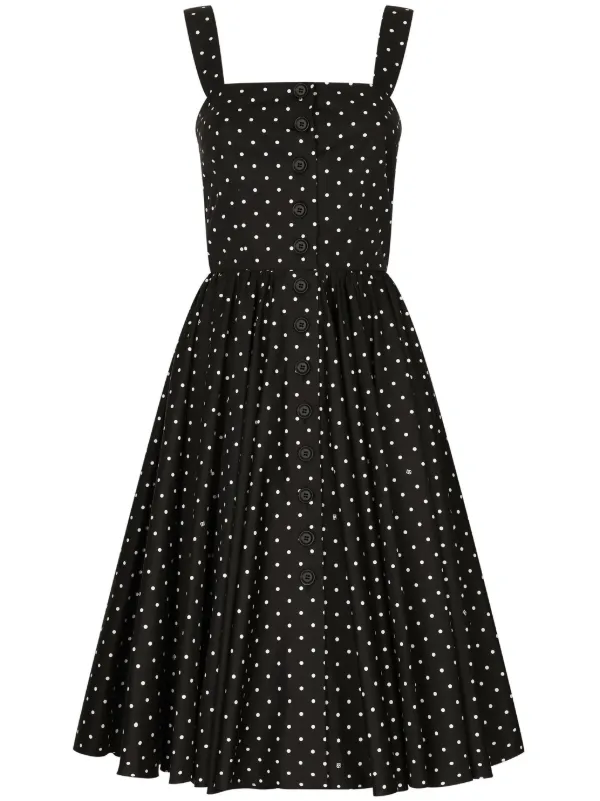 Dolce & Gabbana ポルカドット ドレス | ブラック | FARFETCH JP