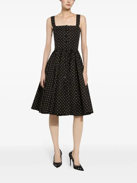 Dolce & Gabbana polka-dot cotton midi dress F6JJCTHS5R6 - 1