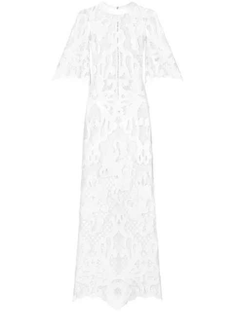 Dolce & Gabbana embroidered mesh maxi dress