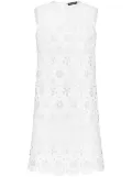 Dolce & Gabbana embroidered mesh minidress - White