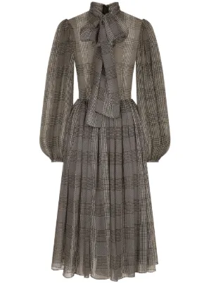 Valentino Garavani ヴァレンティノ ロゴ シルクドレス | ホワイト