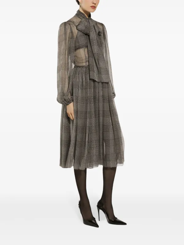 Dolce & Gabbana check-pattern Dress | Grey | FARFETCH