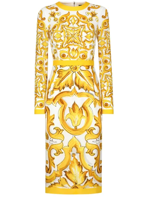 Dolce & Gabbana vestido con estampado Mayólica