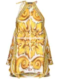 Dolce & Gabbana Majolica-print halterneck top - Yellow