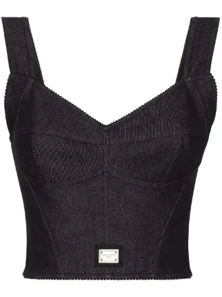 Dolce & Gabbana デニム コルセットトップ | ブラック | FARFETCH JP