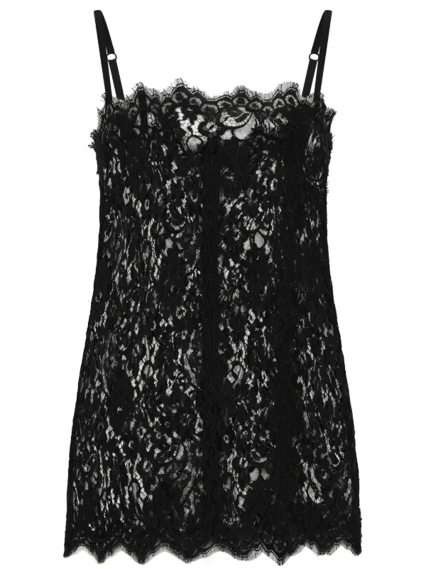 Lace-trimmed satin camisole in white - Dolce Gabbana | Mytheresa