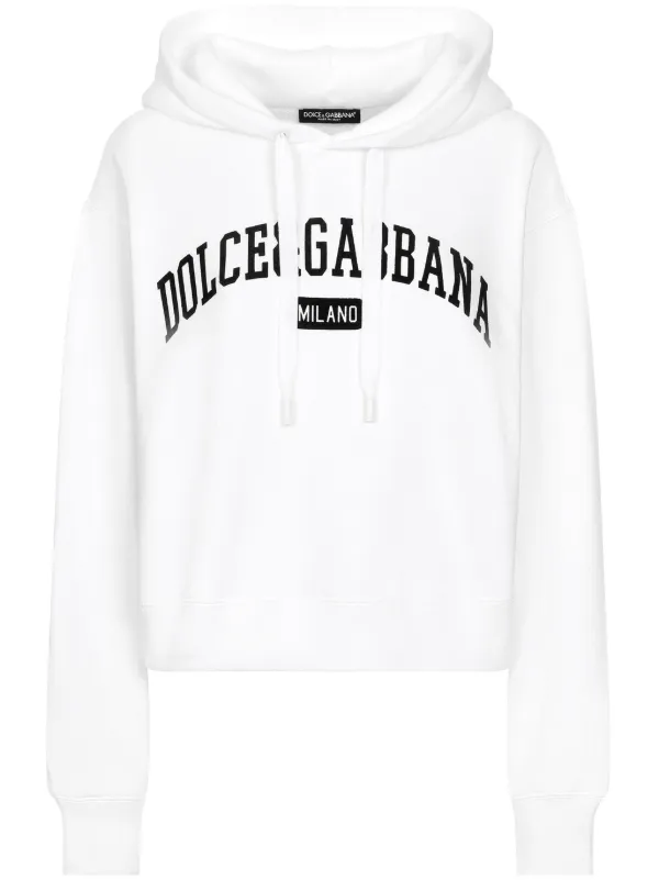 けい　DOLCE＆GABBANA　パーカー　ロゴ入り　ホワイト DOLCE&GABBANA ドルガバ DGロゴ コットン製 パーカー *WHITE (Dolce