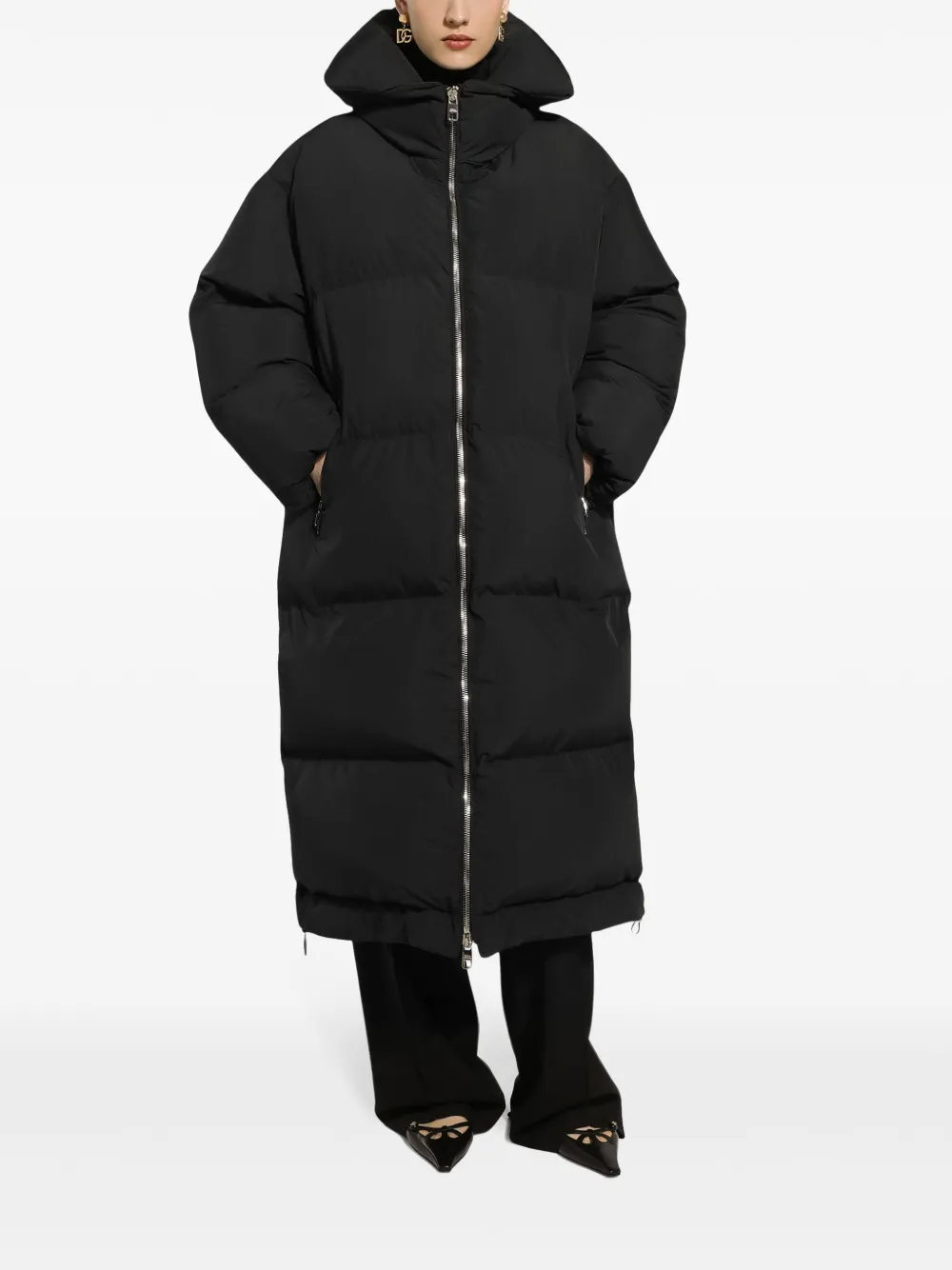 Dolce & Gabbana Jas met logoplakkaat - Zwart