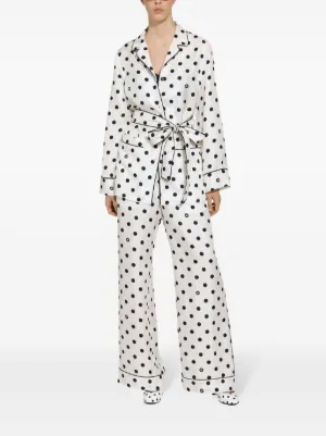 DOLCE & GABBANA シルクドット柄ルームウェア 38