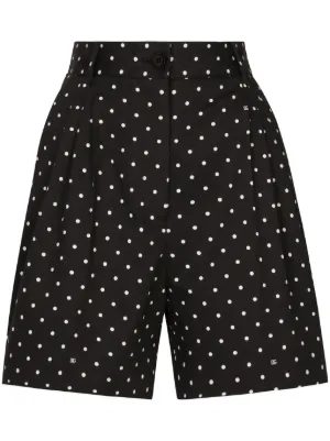 美品本物ドルチェ&ガッバーナ水玉ドットショートハーフパンツ48グレー×ブラック Dolce & Gabbana（ドルチェ＆ガッバーナ）ウィメンズ ショートパンツ