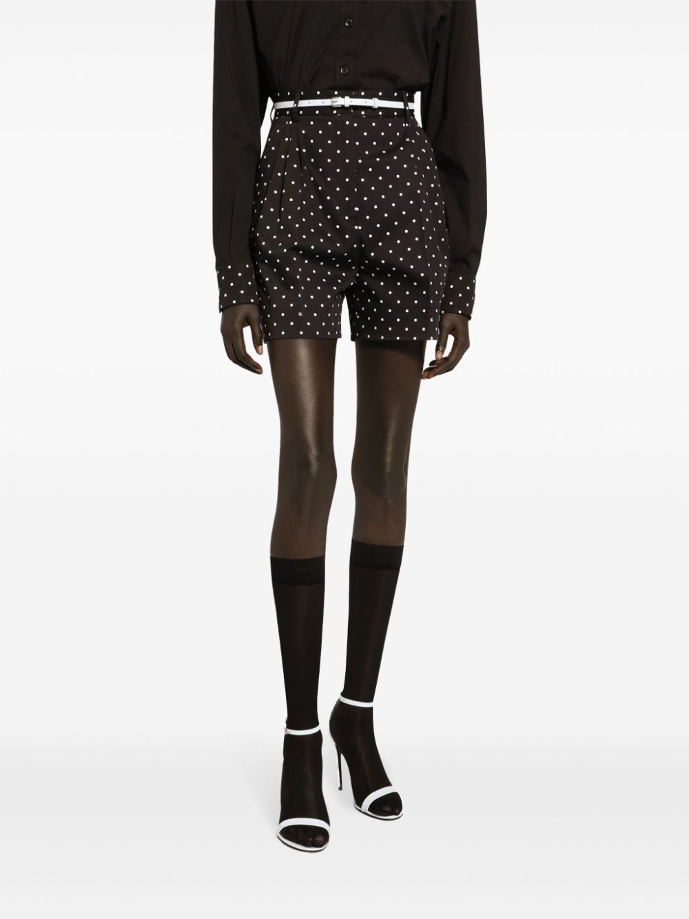 Dolce & Gabbana Shorts met stippen Zwart