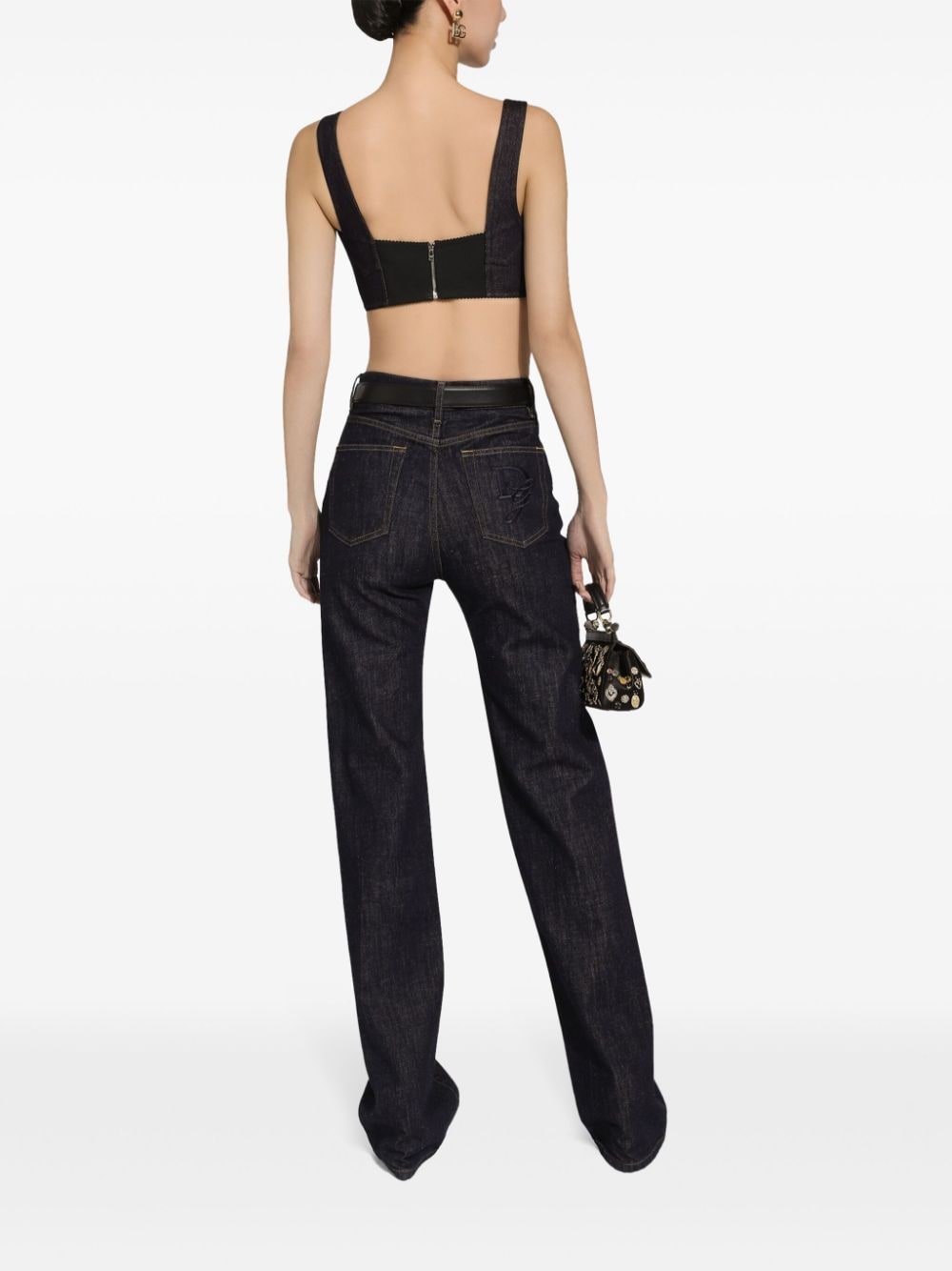 Shop Dolce & Gabbana Straight-leg Jeans In Black