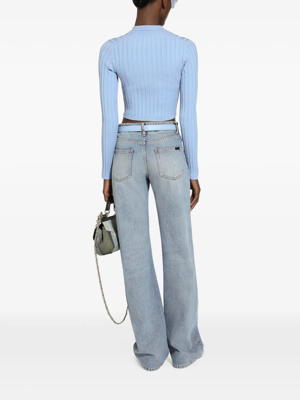 Dolce & Gabbana Jeans met opgestikte zakken en toelopende pijpen Blauw