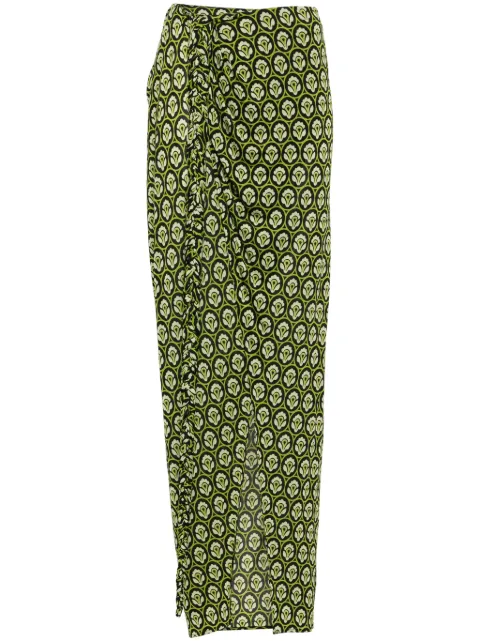 ETRO Aurea-print wrap maxi skirt