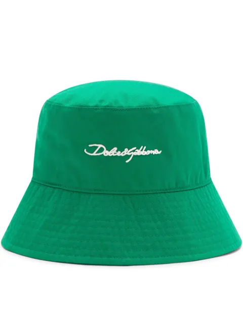 Dolce & Gabbana logo-embroidered bucket hat