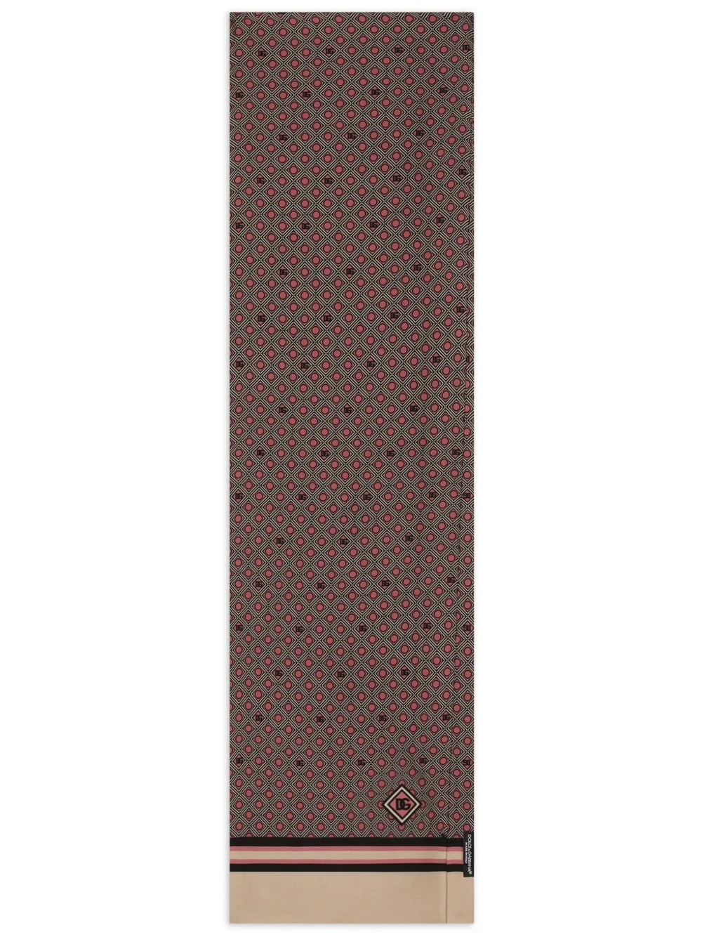 Dolce & Gabbana geometric-print scarf | Brown | Image 1