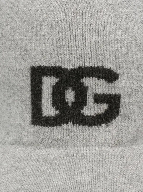 Dolce & Gabbana インターシャニット カシミアトップ | グレー 