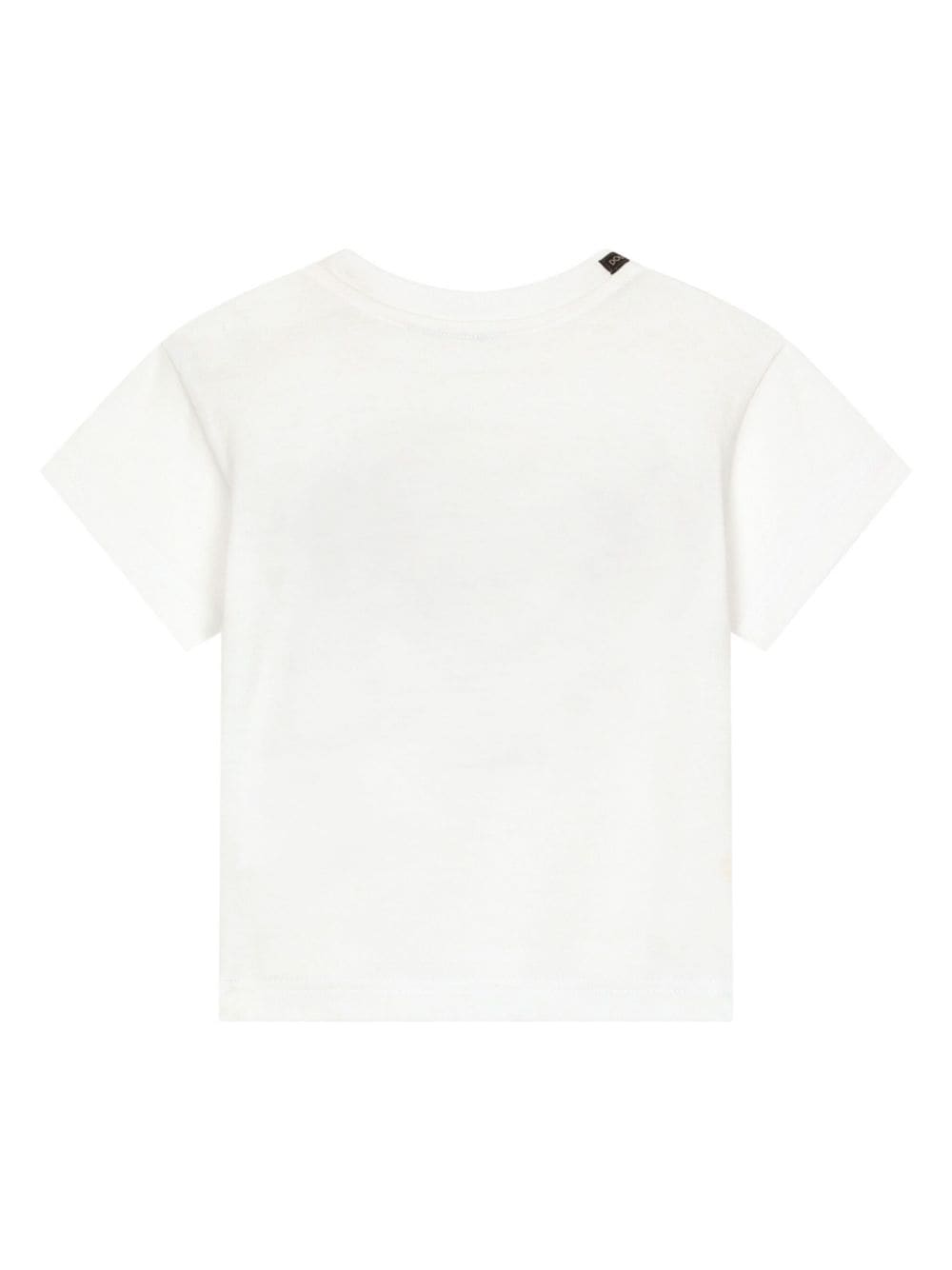 Shop Dolce & Gabbana Graphic-print Cotton T-shirt In Weiss