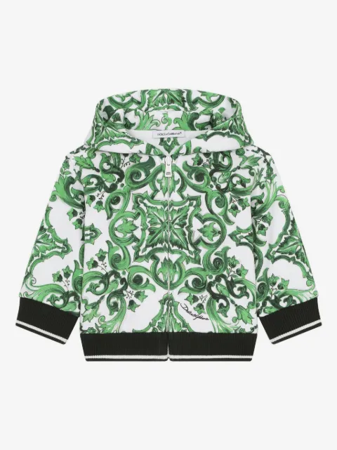 Dolce & Gabbana Kids hoodie con estampado Mayólica