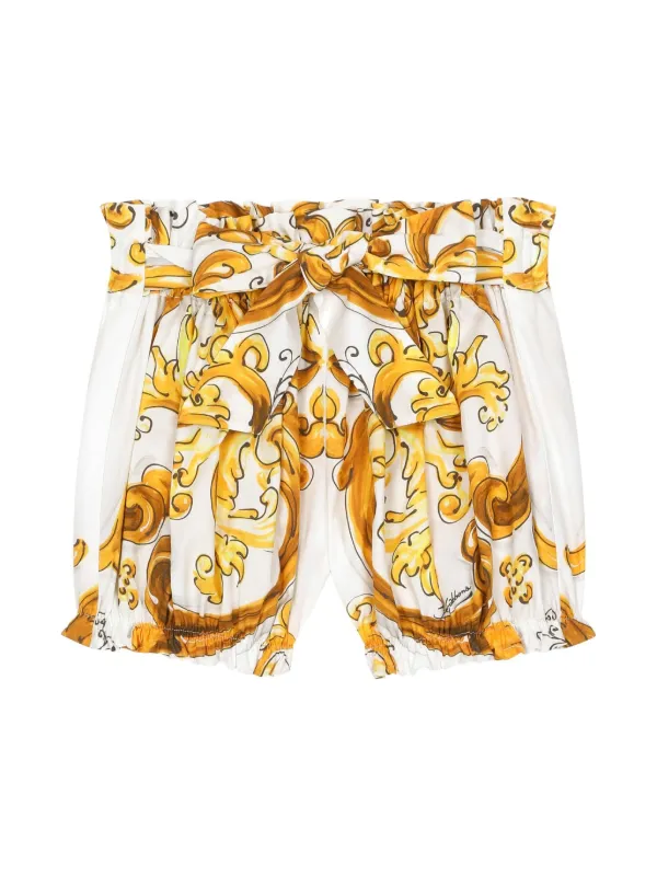 【関税&送料込】Dolce & Gabbana Cotton Shorts With Maiolica Dolce & Gabbana Maiolica-Print Cotton Shorts | Sendegaro US