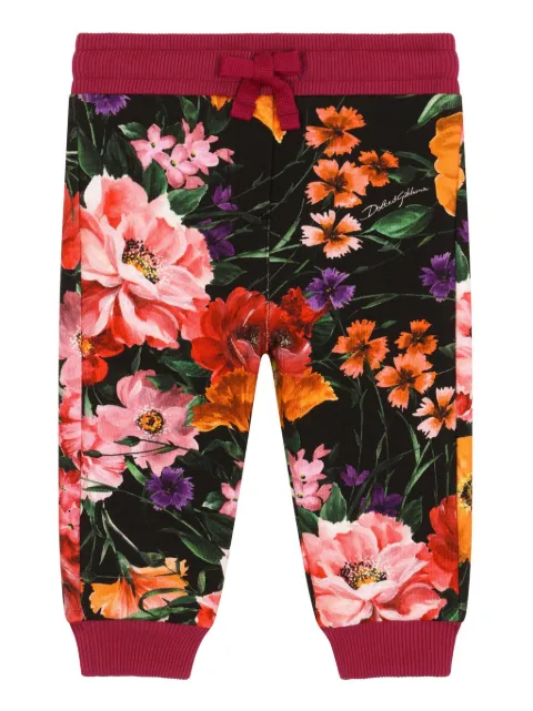 Dolce & Gabbana Kids floral-print track pants 