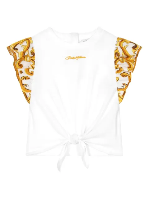 Dolce & Gabbana Kids majolica print cotton T-shirt