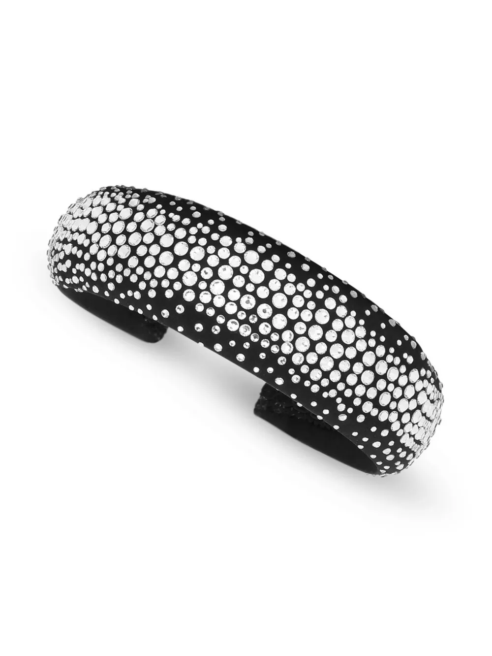 Dolce & Gabbana Rhinestone-embellished Satin Headband In Black