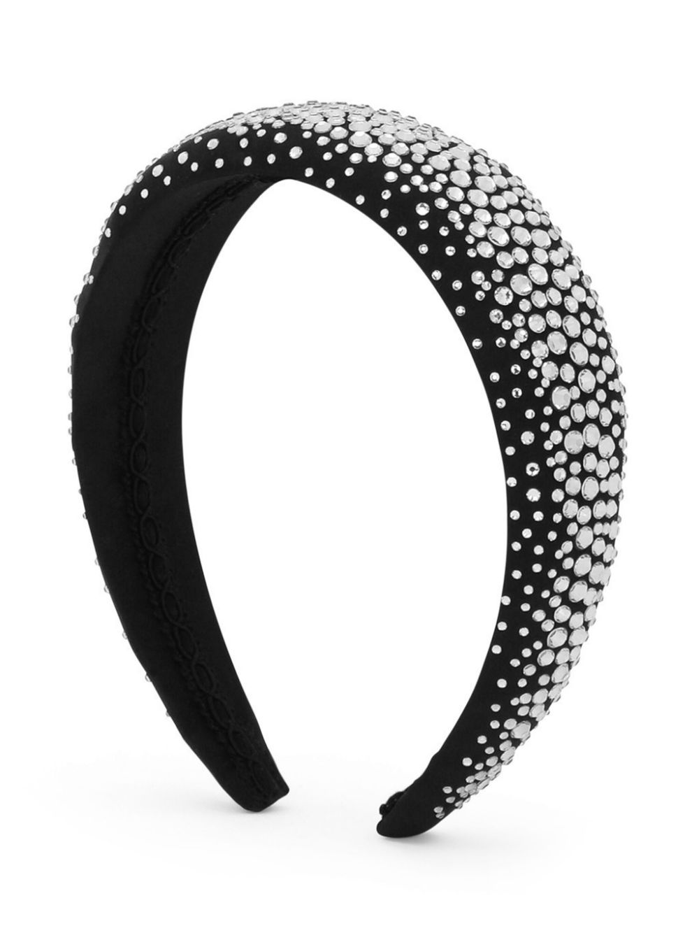 Dolce & Gabbana Kids rhinestone-embellished satin headband - Black