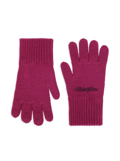 Dolce & Gabbana Kids embroidered-logo wool gloves