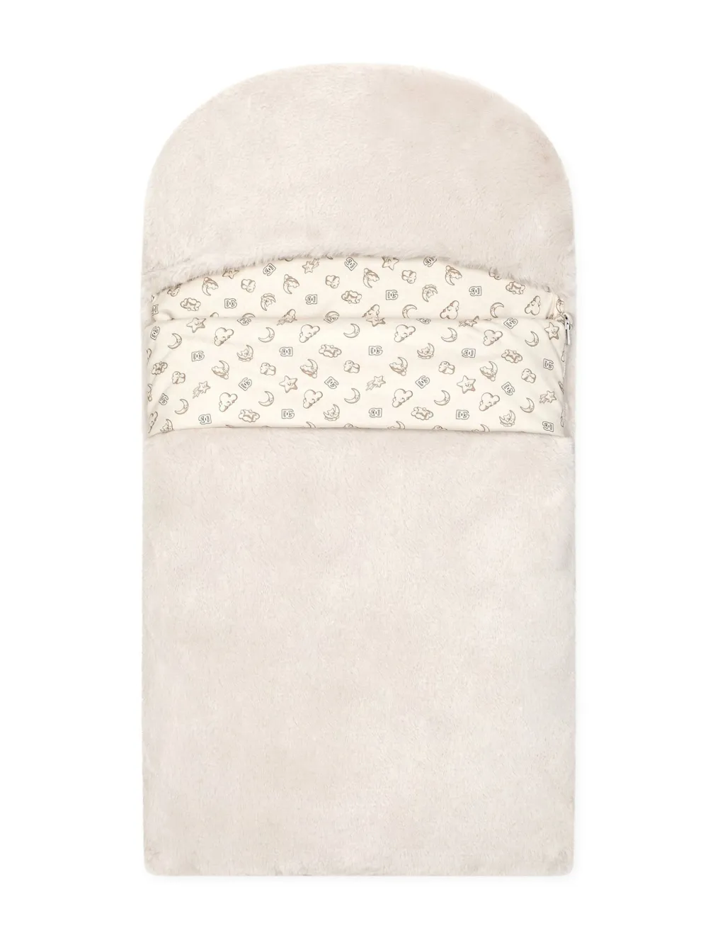 Dolce & Gabbana Kids Sacco nanna in finta pelliccia - Toni neutri